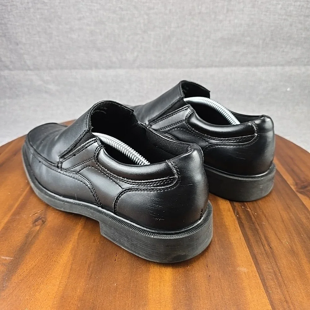 Dockers Mens Black Slip On Loafers Square Toe Bicycle Stitch Dress Shoes Sz 10.5